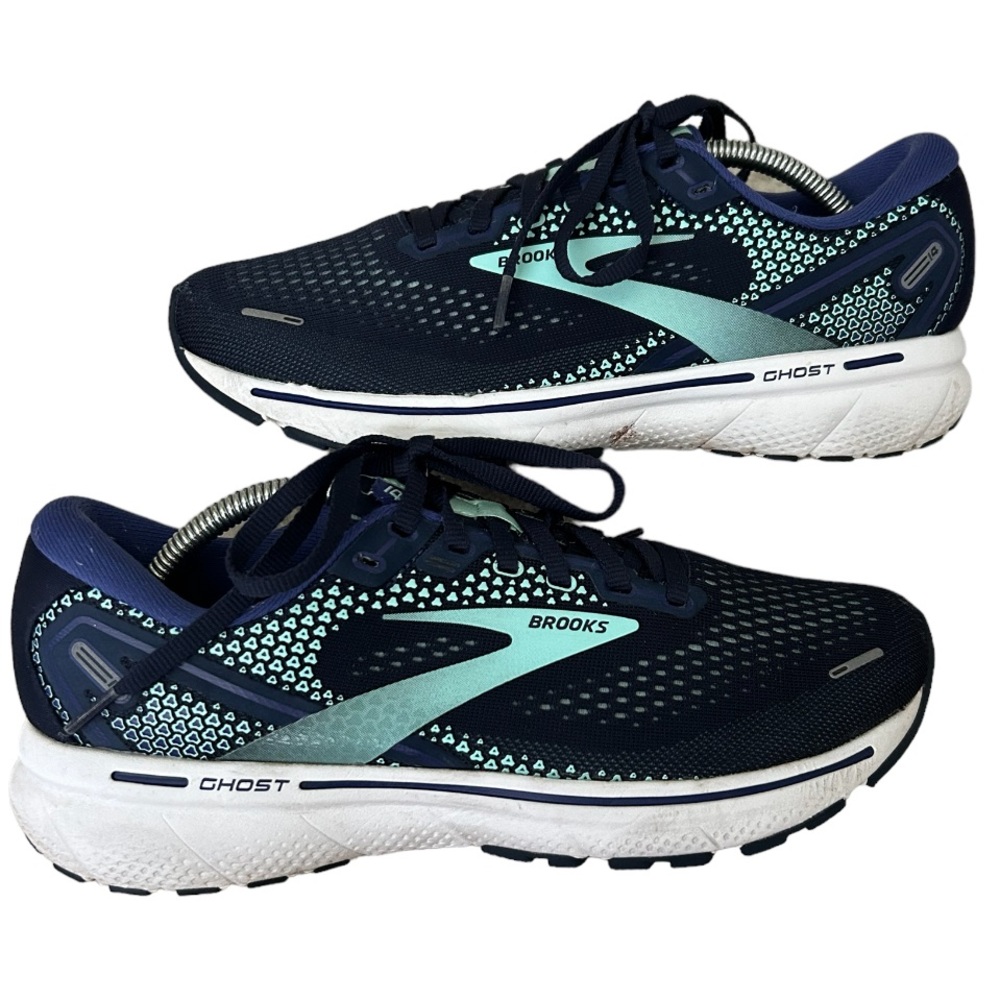 Brooks Women's US 8.5 Ghost 14 Running Shoes, Peacoat/Yucca/Navy